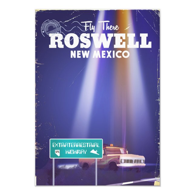 Foto cartaz de viagem da Estrada Extraterrestre de Rosw (Frente)