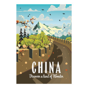 Foto Cartaz de viagem da Grande Muralha da China