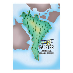 Foto Cartaz de viagem da ilha Falster Dinamarca.