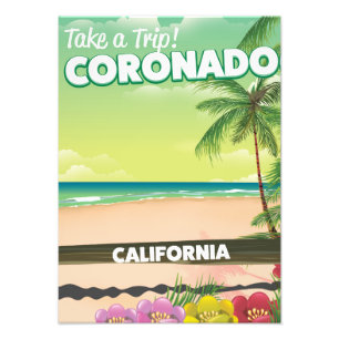 Foto cartaz de viagem da praia de Coronado Califórnia