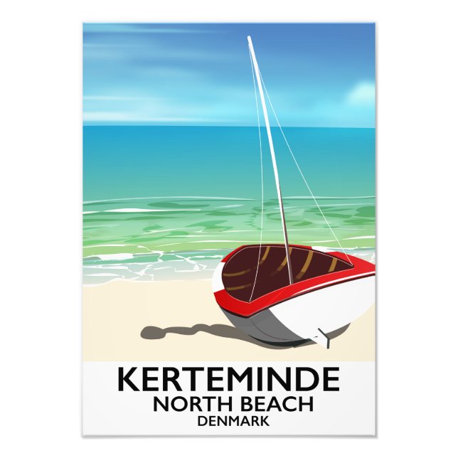 Foto Cartaz de viagem da Praia Norte de Kerteminde Dina (Frente)