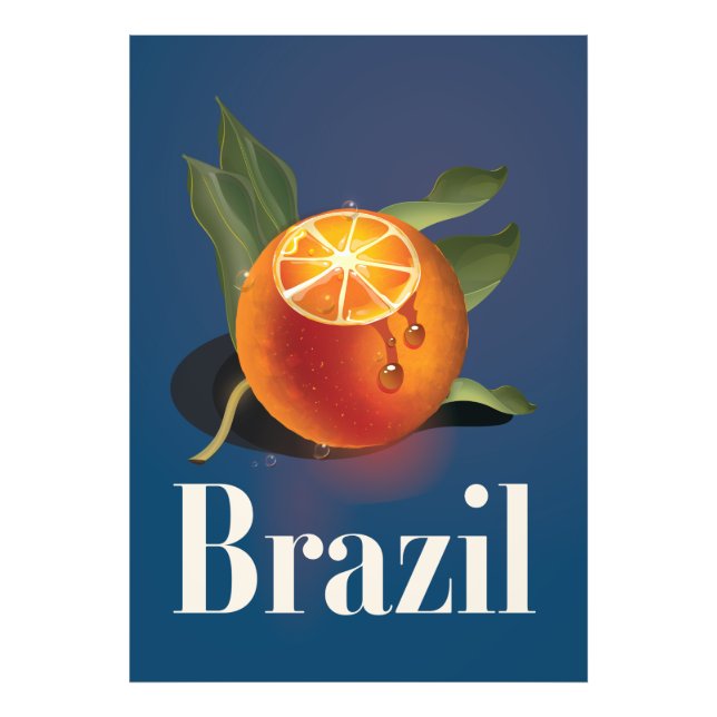 Foto Cartaz de viagem das laranjas do Brasil (Frente)