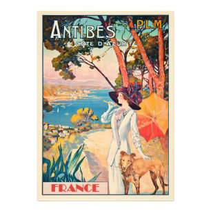 Foto cartaz de viagem de Antibes, França,