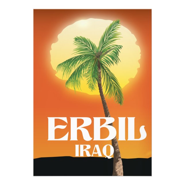 Foto Cartaz de viagem de Arbil Iraque (Frente)