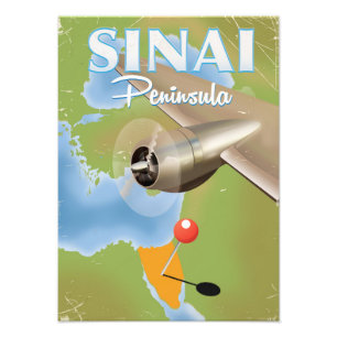 Foto Cartaz de viagem de avião da Península do Sinai