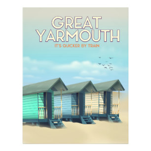Foto cartaz de viagem de cabine de praia de Great Yarmo
