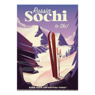 Foto Cartaz de viagem de esqui Sochi Rússia