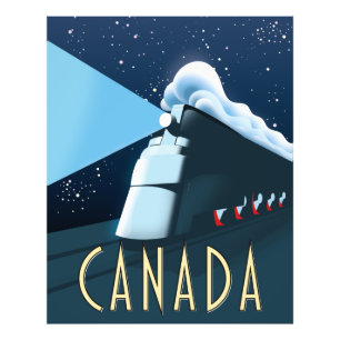 Foto Cartaz de viagem de locomotiva do Canadá