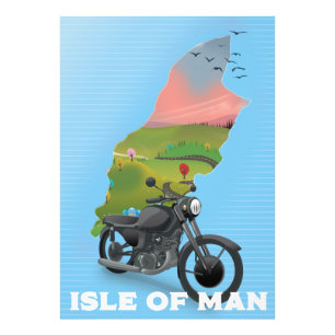 Foto Cartaz de viagem de moto da Ilha de Man