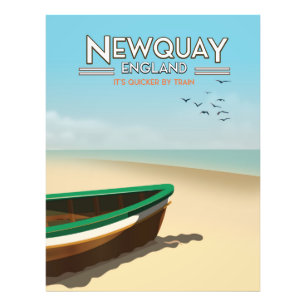 Foto Cartaz de viagem de Newquay Inglaterra vintage à b