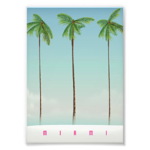 Foto Cartaz de viagem de palmeira de Miami, Flórida.