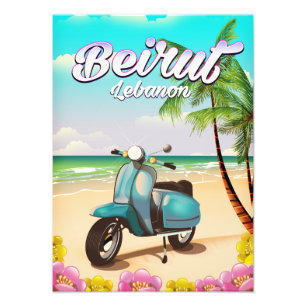 Foto Cartaz de viagem de scooter em Beirute Líbano