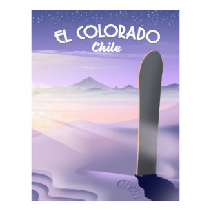 Foto Cartaz de viagem de snowboard no El Colorado Chile