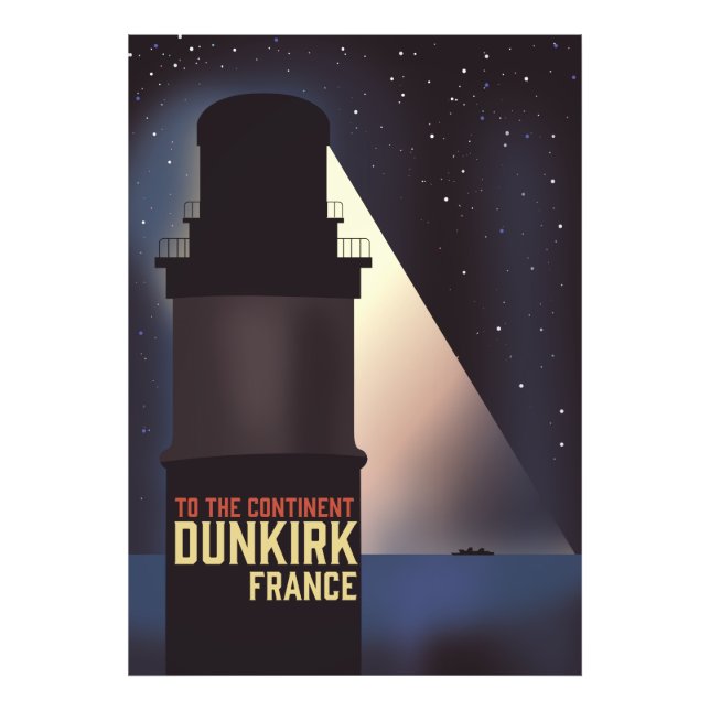 Foto Cartaz de viagem do Farol de Dunkirk. (Frente)