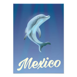 Foto Cartaz de viagem do golfinho México