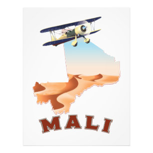 Foto Cartaz de viagem do Mapa Antigo do Mali
