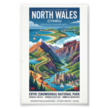 Cartaz de Viagem do Norte do País de Gales