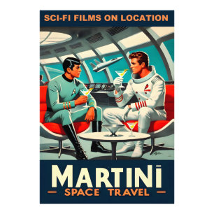 Foto Cartaz de Viagem Espacial Martini Filmes de Ficção