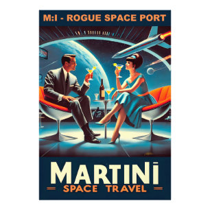Foto Cartaz de Viagem Espacial Martini Porto Espacial R