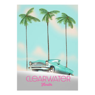 Foto Cartaz de viagem estilo vintage Clearwater Flórida