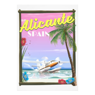 Foto Cartaz de viagem estilo vintage de Alicante Espanh