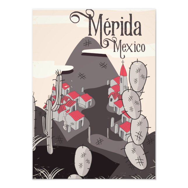 Foto Cartaz de viagem Mérida México (Frente)