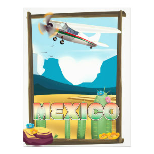 Foto Cartaz de viagem México impresso.
