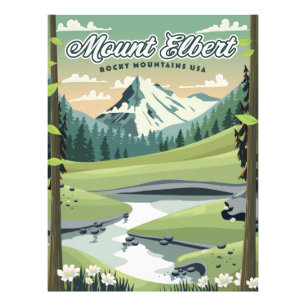 Foto Cartaz de viagem Montanhas Rochosas Monte Elbert