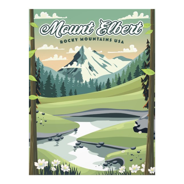 Foto Cartaz de viagem Montanhas Rochosas Monte Elbert (Frente)