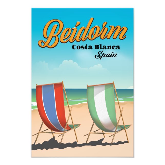 Foto cartaz de viagem para a praia de Benidorm (Frente)