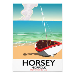 Foto Cartaz de viagem para a praia de Horsey Norfolk