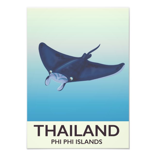 Foto Cartaz de viagem para as Ilhas Phi Phi da Tailândi (Frente)