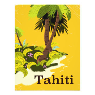 Foto Cartaz de viagem retrô do Taiti