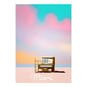Foto cartaz de viagem salva-vidas de Miami