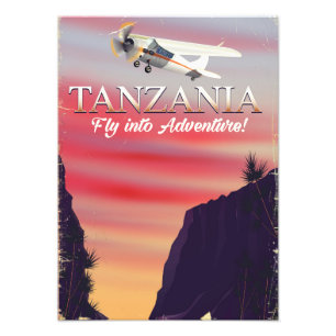 Foto Cartaz de voo africano da Tanzânia