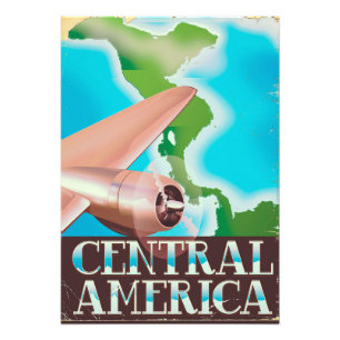 Foto Cartaz de voo antigo da América Central