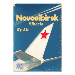Foto Cartaz de voo Novosibirsk Sibéria união soviética