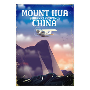 Foto Cartaz de voo vintage do Monte Hua na China
