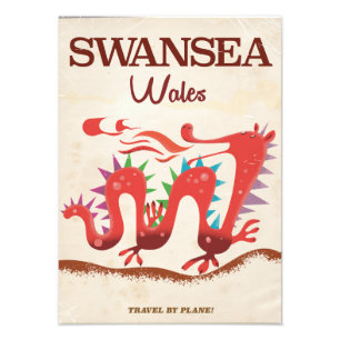 Foto cartaz do dragão de Swansea País de Gales