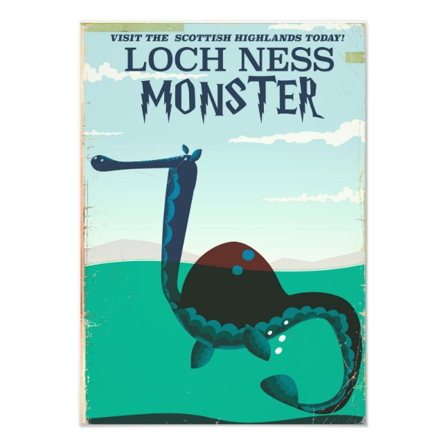 Foto Cartaz engraçado do Monstro do Lago Ness (Frente)