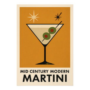 Foto Cartaz Estilo Meados do Século Moderno Martini