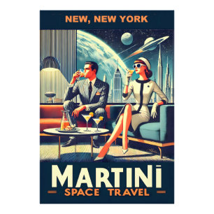 Foto Cartazes de Viagens Espaciais Martini Novos, Nova