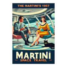 Cartazes de Viagens Espaciais Martini Os Martini's
