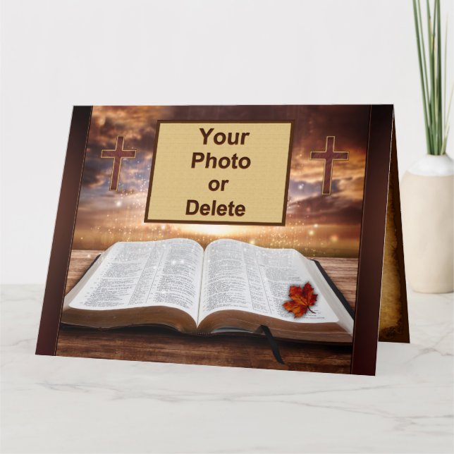 Foto, Cartões Cristãos, Cartões de Agradecimento a (Frente)