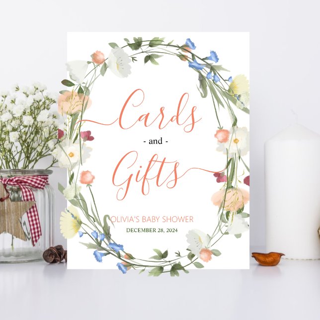 Foto Cartões de flor selvagem e sinal de presentes (Criador carregado)