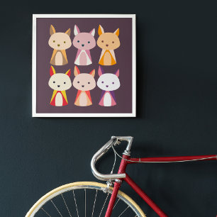 Foto Cartoon Colorida Fox