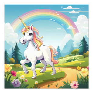 Foto Cartoon de Unicórnio Bonito