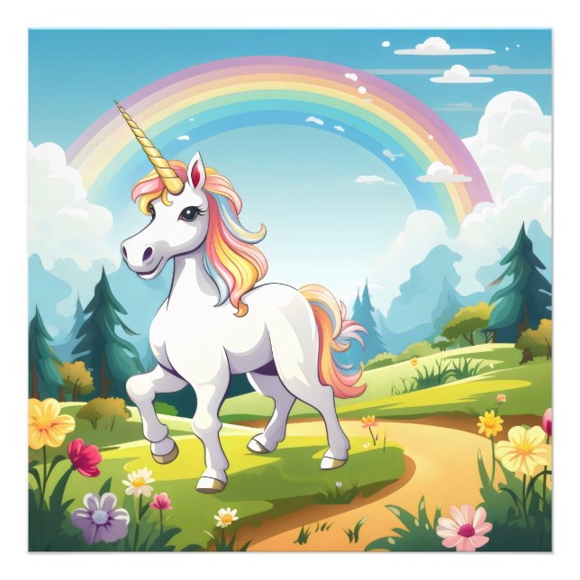 Foto Cartoon de Unicórnio Bonito (Frente)