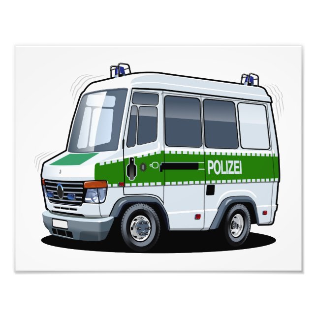 Foto Cartoon Police Van (Frente)