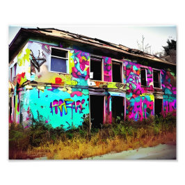 Foto Casa abandonada com Grafite colorido